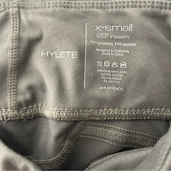Hylete Nimbus Tight XS Mid Rise Stretch Leggings Zip Pockets Gray Soft Matte - Picture 8 of 8